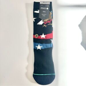Stance Men's Socks - Black with Red, Blue, and White Design